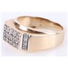 Image 3 : 10K YELLOW GOLD MENS RING WITH ~.46CTW DIAMONDS