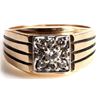 Image 1 : 14K YELLOW GOLD MENS DIAMOND RING ~0.60CTW