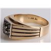 Image 3 : 14K YELLOW GOLD MENS DIAMOND RING ~0.60CTW