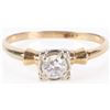 Image 1 : 0.35CT DIAMOND SOLITAIRE 14KT. GOLD RING