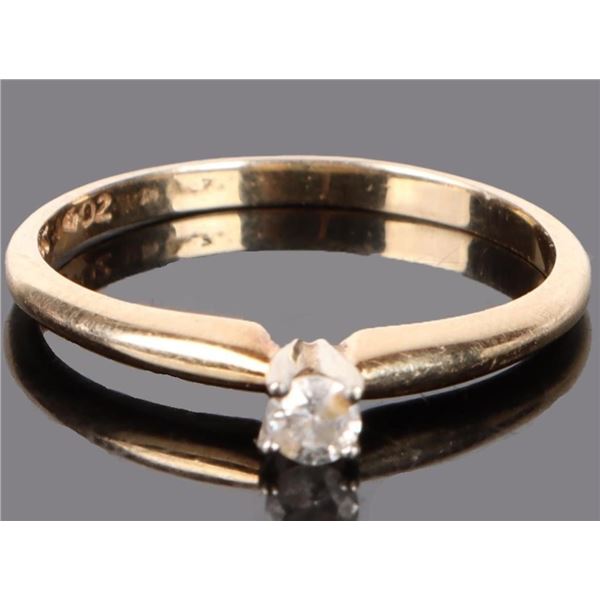 14K YELLOW GOLD DIAMOND LADIES RING