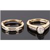 Image 3 : 14K YELLOW GOLD DIAMOND LADIES ENGAGEMENT RING SET