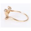 Image 2 : 14K YELLOW GOLD DIAMOND LADIES RING