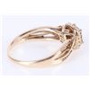 Image 3 : DIAMOND 14KT. YLW GOLD CATHEDRAL SET RING
