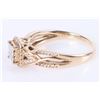Image 4 : DIAMOND 14KT. YLW GOLD CATHEDRAL SET RING