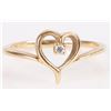 Image 1 : 14K YELLOW GOLD DIAMOND HEART LADIES RING