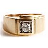 Image 1 : MEN'S ANTIQUE .33CT ROUND DIAMOND 14K GOLD RING