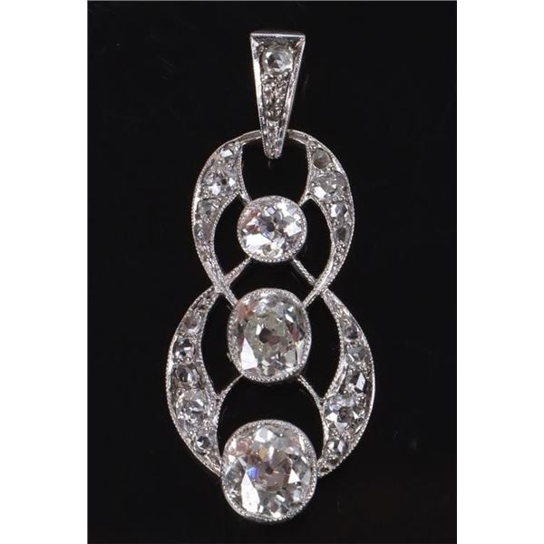 14K YELLOW GOLD 2.58CTW DIAMOND LADIES PENDANT
