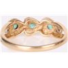 Image 3 : 10K YELLOW GOLD ROUND EMERALD LADIES RING