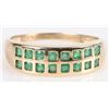 Image 1 : 10K YELLOW GOLD EMERALD MEN'S RING