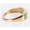 Image 2 : 10K YELLOW GOLD EMERALD MEN'S RING