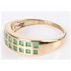 Image 4 : 10K YELLOW GOLD EMERALD MEN'S RING