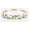 Image 1 : 0.03 CTW. DIAMOND EMERALD 10 KT. GOLD RING