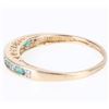 Image 2 : 0.03 CTW. DIAMOND EMERALD 10 KT. GOLD RING