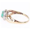 Image 2 : DIAMOND & EMERALD 10K YELLOW GOLD LADIES RING