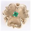 Image 1 : 10K YELLOW GOLD CLOVER EMERALD SLIDING PENDANT