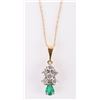 Image 2 : 14K & 18K YELLOW GOLD DIAMOND EMERALD NECKLACE