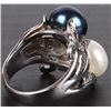 Image 3 : 9.6-9.4MM WHITE & PURPLE PEARL STERLING RING