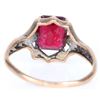 Image 3 : 10K YELLOW GOLD RUBY TOPAZ LADIES RING