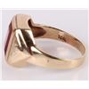 Image 2 : 10K YELLOW GOLD RUBY UNISEX RING