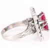 Image 3 : 18K DIAMOND RUBY SAPPHIRE ART DECO RING
