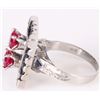 Image 4 : 18K DIAMOND RUBY SAPPHIRE ART DECO RING
