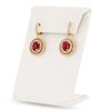 Image 3 : 5.13CTW RUBY & 0.83CTW DIAMOND 14K GOLD EARRINGS