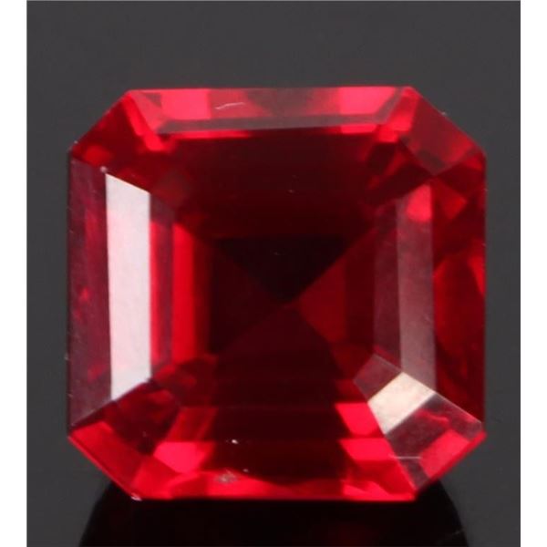 10.50CT EMERLAD-CUT RED RUBY LOOSE GEMSTONE