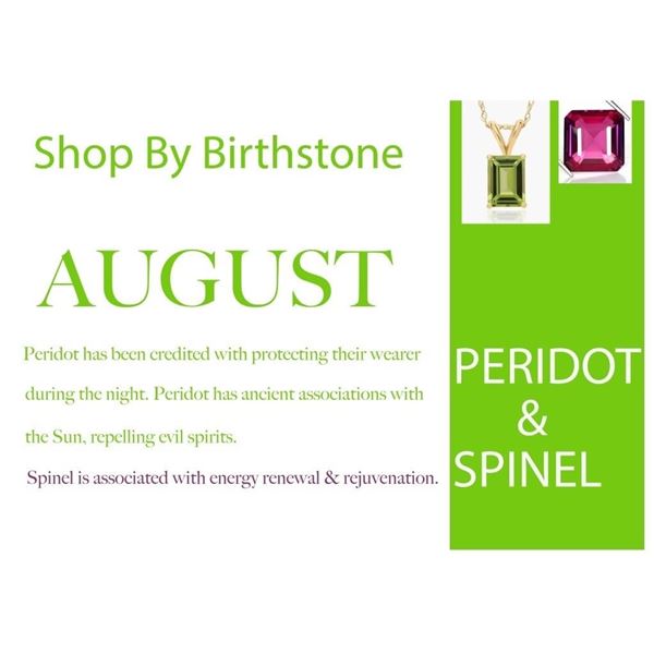 SHOP BY BIRTH STONE! AUGUST: PERIDOT & SPINEL