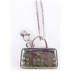 Image 3 : PERIDOT PURSE PENDANT & STERLING SILVER NECKLACE