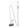 Image 4 : PERIDOT PURSE PENDANT & STERLING SILVER NECKLACE