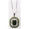 Image 2 : PERIDOT, SPINEL, & SAPPHIRE PENDANT NECKLACE