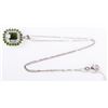 Image 4 : PERIDOT, SPINEL, & SAPPHIRE PENDANT NECKLACE