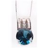 Image 1 : 6CT BLUE SPINEL WITH WHITE TOPAZ NECKLACE