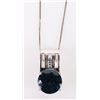 Image 2 : 6CT BLUE SPINEL WITH WHITE TOPAZ NECKLACE