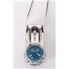 Image 4 : 6CT BLUE SPINEL WITH WHITE TOPAZ NECKLACE