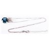Image 5 : 6CT BLUE SPINEL WITH WHITE TOPAZ NECKLACE