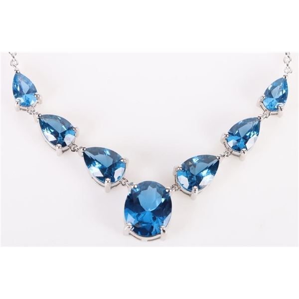 8CTW SPINEL STERLING SILVER LADIES NECKLACE