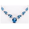 Image 1 : 8CTW SPINEL STERLING SILVER LADIES NECKLACE