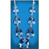 Image 2 : 8CTW SPINEL STERLING SILVER LADIES NECKLACE