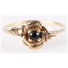 Image 1 : 10K YELLOW GOLD BLUE SAPPHIRE LADIES RING