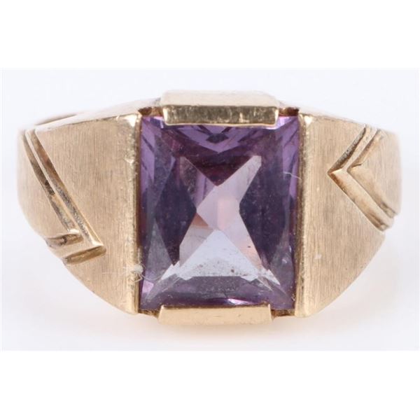 2.50CT PARTI SOLITAIRE 10K YELLOW GOLD RING