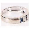 Image 2 : 14K WHITE GOLD DIAMOND SAPPHIRE LADIES RING