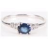 Image 1 : WHITE PLATINUM SAPPHIRE DIAMOND LADIES RING