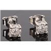 Image 1 : 14K WHITE GOLD WHITE SAPPHIRE STUD EARRINGS