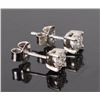 Image 2 : 14K WHITE GOLD WHITE SAPPHIRE STUD EARRINGS
