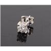 Image 3 : 14K WHITE GOLD WHITE SAPPHIRE STUD EARRINGS