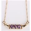 Image 3 : PURPLE SAPPHIRE DIAMOND 10K YELLOW GOLD SET