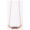 Image 4 : PURPLE SAPPHIRE DIAMOND 10K YELLOW GOLD SET