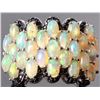 Image 1 : YELLOW OPAL STERLING SILVER LADIES CLUSTER RING